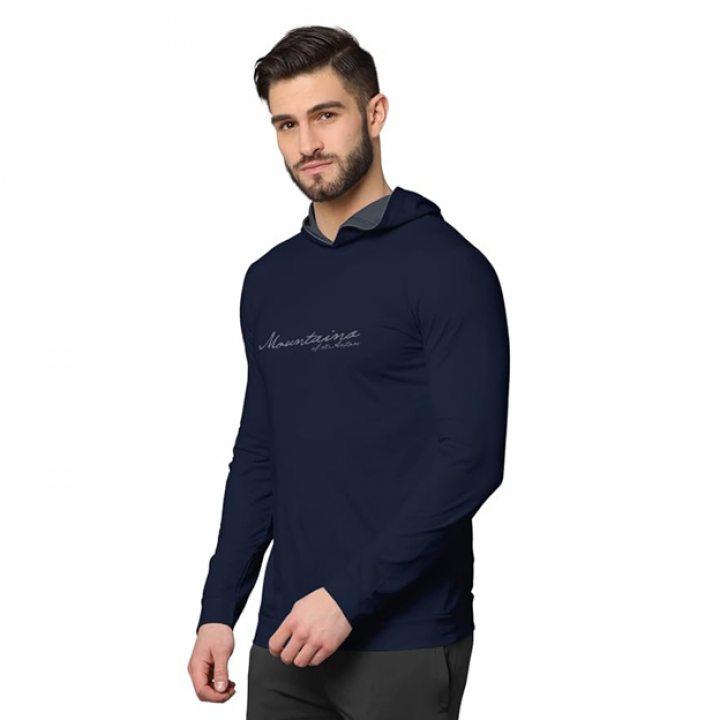 Trendy Front & Back Printed Fullsleeve Hooded Sweatshirt for Men